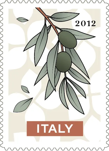 Timbre illustré réalisé par Lola Marié - Voyage en Italie - 2012 - graphiste, freelance, digital nomad, communication, identité de marque