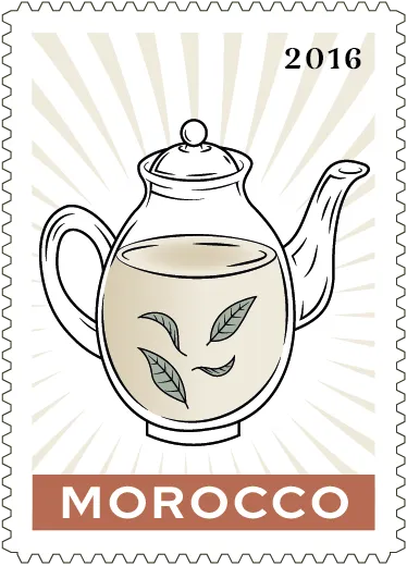 Timbre illustré réalisé par Lola Marié - Voyage au Maroc - 2016 - graphiste, freelance, digital nomad, communication, identité de marque