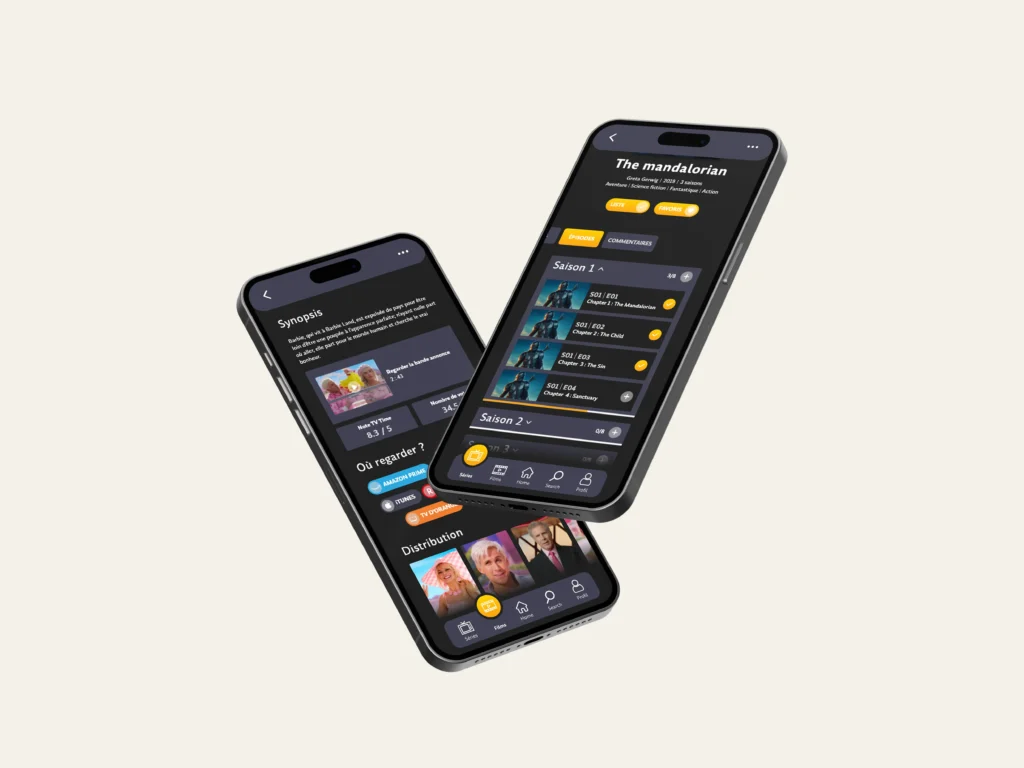 Projet TV Time - Refonte de l'application mobile - graphiste, freelance, digital nomad, communication, identité de marque