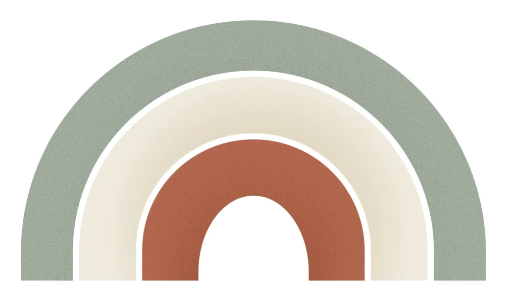 Stickers décoratif arc-en-ciel - graphiste, freelance, digital nomad, communication, identité de marque