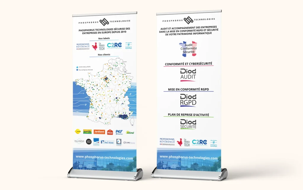 Projet Phosphorus - Kakemonos - graphiste, freelance, digital nomad, communication, identité de marque