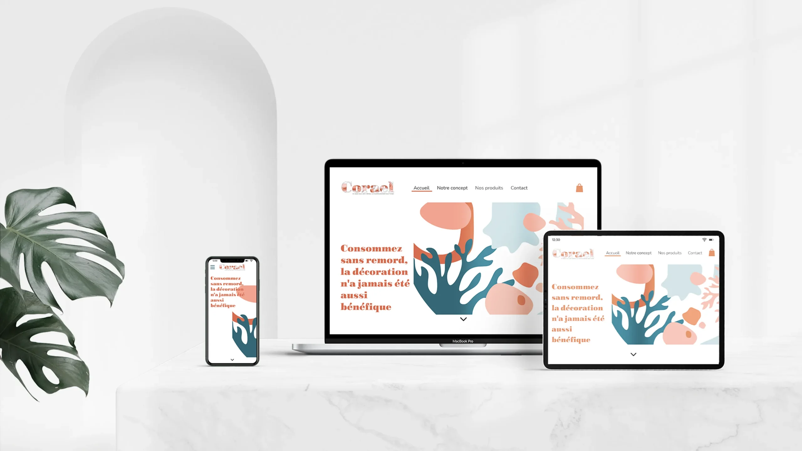 Projet Corael - Site vitrine - graphiste, freelance, digital nomad, communication, identité de marque