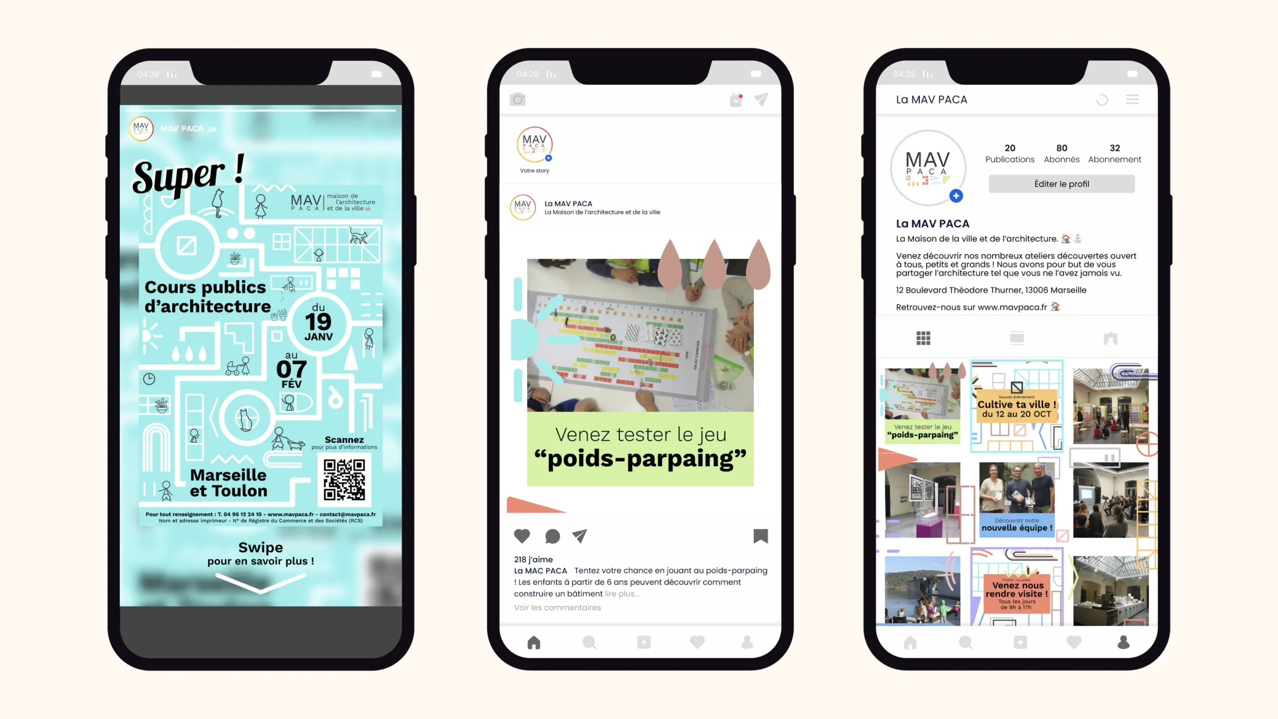 Projet MAV - Réseaux sociaux - graphiste, freelance, digital nomad, communication, identité de marque
