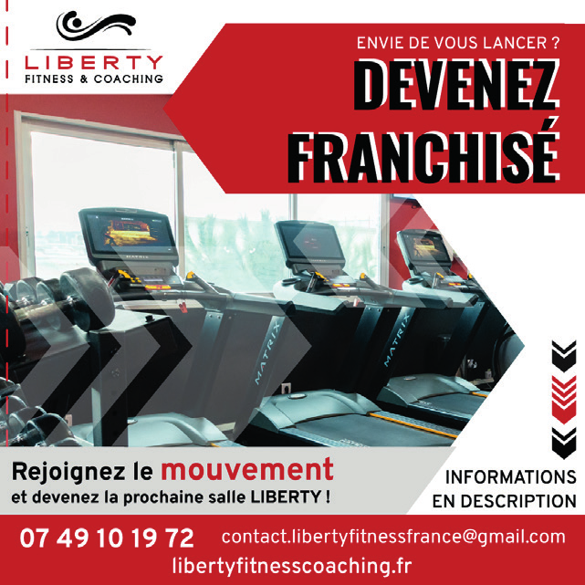 Projet Liberty fitness & coaching - Poste de franchise de salle - graphiste, freelance, digital nomad, communication, identité de marque